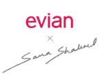 evian x Sara Shakeel logo